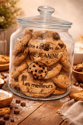Boite a cookies personnalise steph crea cadeau invites bapteme montauban de bretagne broceliande rennes bocal gateaux biscuits recettes