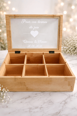 Boite mouchoirs larmes de joie tatouages personnalise steph crea cadeau invites bapteme montauban de bretagne broceliande rennes invites cremaillere cadeaux cadeau rencontre prenom
