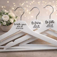 Cintres mariage personnalise steph crea cadeau invites bapteme montauban de bretagne broceliande rennes invites cremaillere cadeaux cadeau