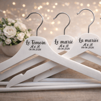 Cintres mariage personnalise steph crea cadeau invites bapteme montauban de bretagne broceliande rennes tempons evjf evjg mariee marie