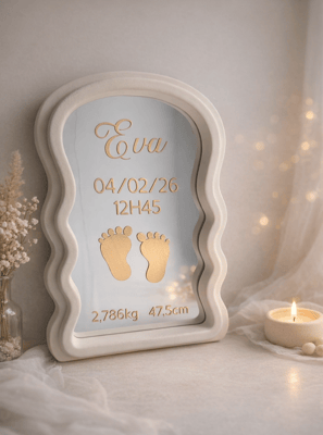 Miroir naissance personnalisee steph crea