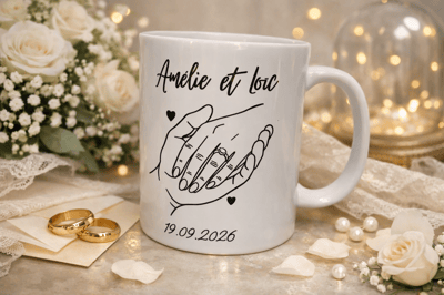 Tasse couple alliance bague mariage personnalise steph crea cadeau invites bapteme montauban de bretagne broceliande rennes invites cremaillere cadeaux cadeau rencontre prenom pren