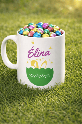 Tasse paques lapin chasse aux oeufs mariage personnalise steph crea cadeau invites bapteme montauban de bretagne broceliande rennes invites cadeaux cadeau prenom prenoms