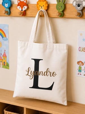Tote bag prenom enfant personnalise ecole creche steph crea